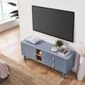 Drawer Tv Cabinet With Door, Storage Cabinet, Drawer Cabinet, Multi Functional Tv Cabinet Modern Tv Cabinet Wooden Storage Cabinet Leather Handle Drawer Cabinet Home Storage Cabinet Blue Solid Wood Mdf