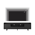 High Gloss Tv Stand With Led Light For Tvs Up To 70 Inche, Modern Home Entertainment Center With Open Shelves And Drawers, Media Console Tv Stand For Living Room Black 70 79 Inches Mdf