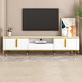 Luxury Minimalism Tv Stand With Open Storage Shelf For Tvs Up To 85