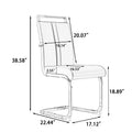 Scalable Dining Table Table Set For 6 8 Person For Dining Room,C Shaped Tube Soft Padded Armless Dining Chairs And Very Large Dining Room Table Kitchen Table Chair Set With Metal Legs Grey White Mdf Metal