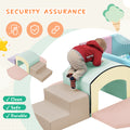 Soft Foam Playset For Toddlers, Safe Softzone Single Tunnel Foam Climber For Kids, Lightweight Indoor Active Play Structure With Slide Stairs And Ramp For Beginner Toddler Climb And Crawl Colorful Foam