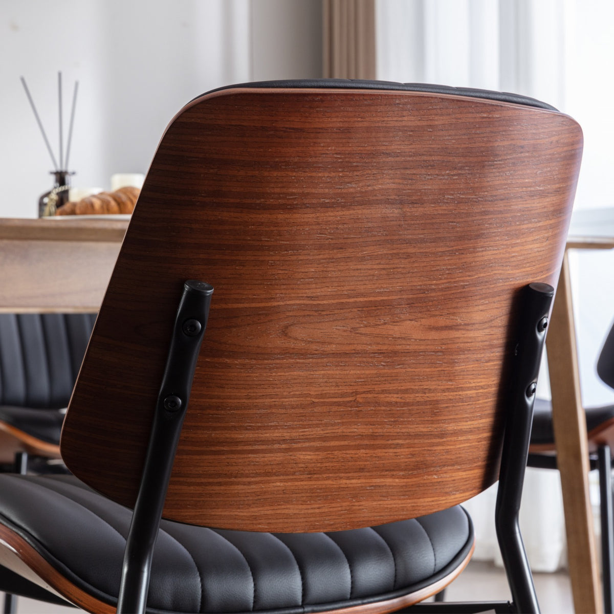 Channell Mid-Century Modern Upholstered Wood Dining Chairs - Set of 2 Channell Mid-Century Modern Upholstered Wood Dining Chairs - Set of 2