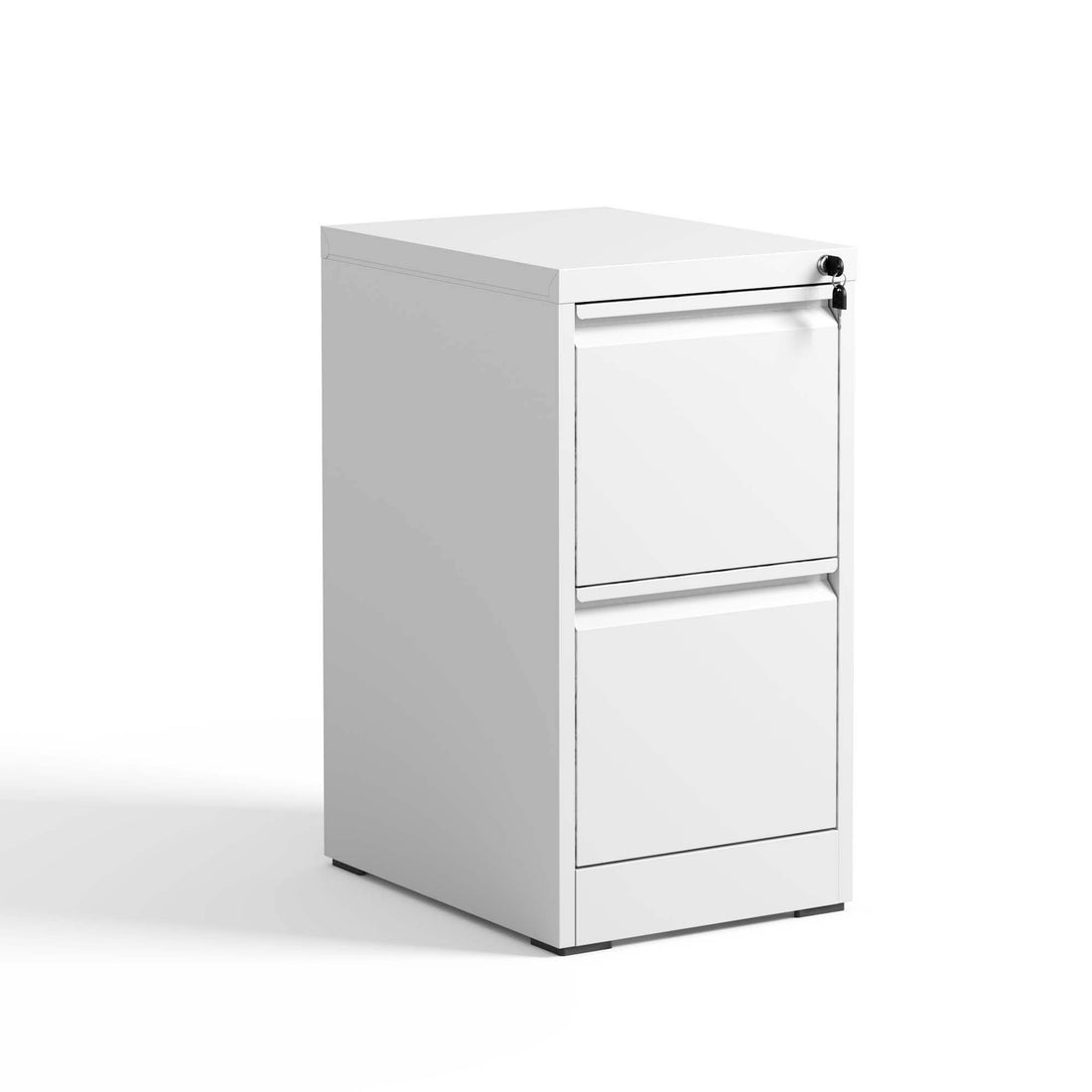 2 Drawer Metal Vertical File Cabinet With Lock Office Home Steel Vertical File Cabinet For A4 Legal Letter Size Filing Cabinets 1 2 Drawers White Office Drawers Included Modern Metal Metal