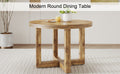 A Modern And Practical Circular Dining Table. Made Of Mdf Tabletop And Wooden Mdf Table Legs. Suitable For Living Room And Bedroom. 42 Inches * 42 Inches * 30 Inches Natural Wood Mdf