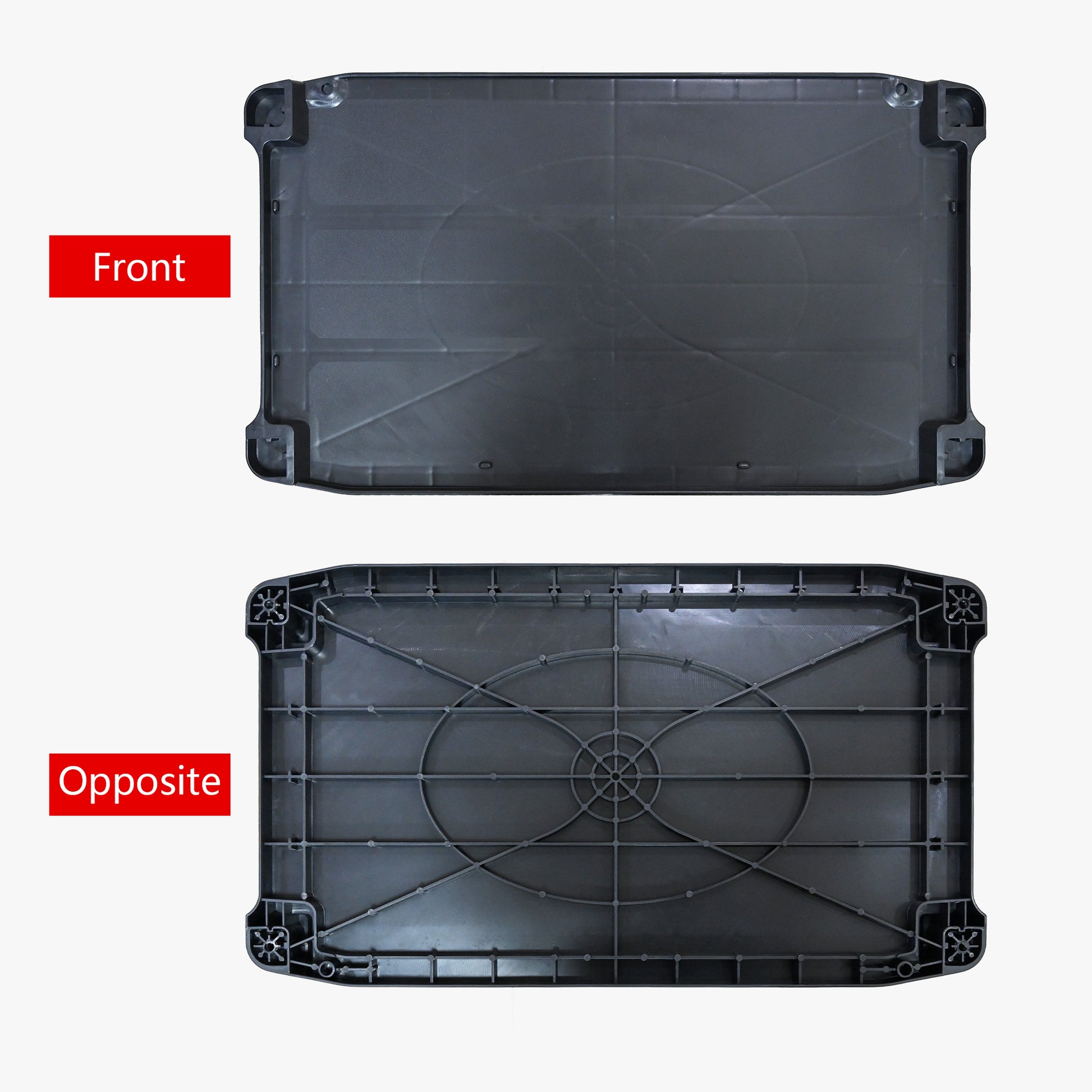 Three layer thickened plastic mobile tool cart