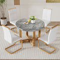 A Modern And Practical Circular Dining Table. Made Of Mdf Tabletop And Wooden Mdf Table Legs. Suitable For Living Room And Bedroom. 42 Inches * 42 Inches * 30 Inches Natural Wood Mdf