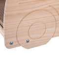 2 In 1 Wood Corrugate Cat Scratcher, Cardboard Cat House, Reversible Car Shaped Scratch Furniture Protector Natural Wood