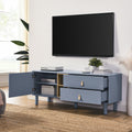 Drawer Tv Cabinet With Door, Storage Cabinet, Drawer Cabinet, Multi Functional Tv Cabinet Modern Tv Cabinet Wooden Storage Cabinet Leather Handle Drawer Cabinet Home Storage Cabinet Blue Solid Wood Mdf