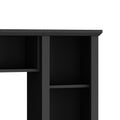 Minimalist Entertainment Wall Unit Set With Bridge For Tvs Up To 75'', Large Storage Space Tv Stand With Adjustable Shelves, Modernist Large Media Console For Living Room, Black Black Primary Living Space 70 79 Inches 70 79 Inches 75 Inches Particle