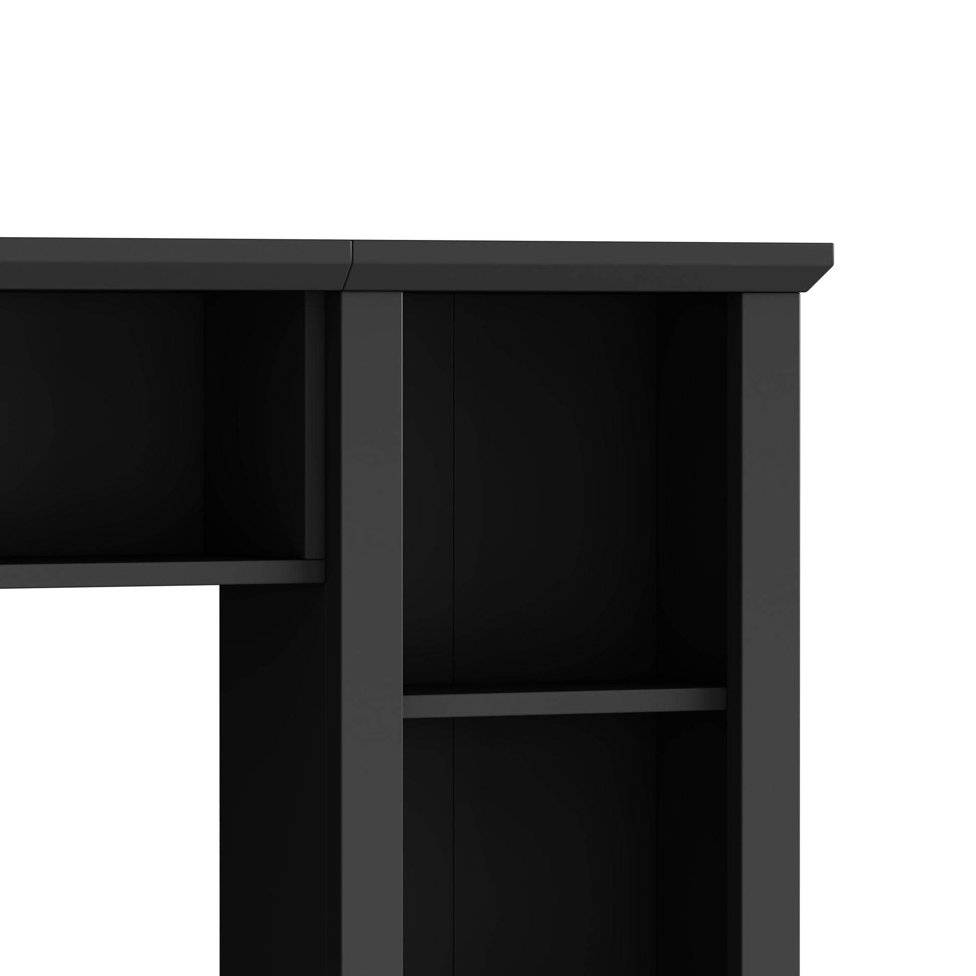 Minimalist Entertainment Wall Unit Set With Bridge For Tvs Up To 75'', Large Storage Space Tv Stand With Adjustable Shelves, Modernist Large Media Console For Living Room, Black Black Primary Living Space 70 79 Inches 70 79 Inches 75 Inches Particle