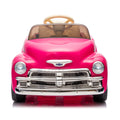 12V Kids Ride On Truck Car W Parents Control, Licensed Chevrolet 3100 Pickup,Electric Car For Kid,Vintage Modeling,3 Speeds,Led Lights,Bluetooth,Usb,High Power Up To 3.11 Mph,Age 3 Pink Polypropylene