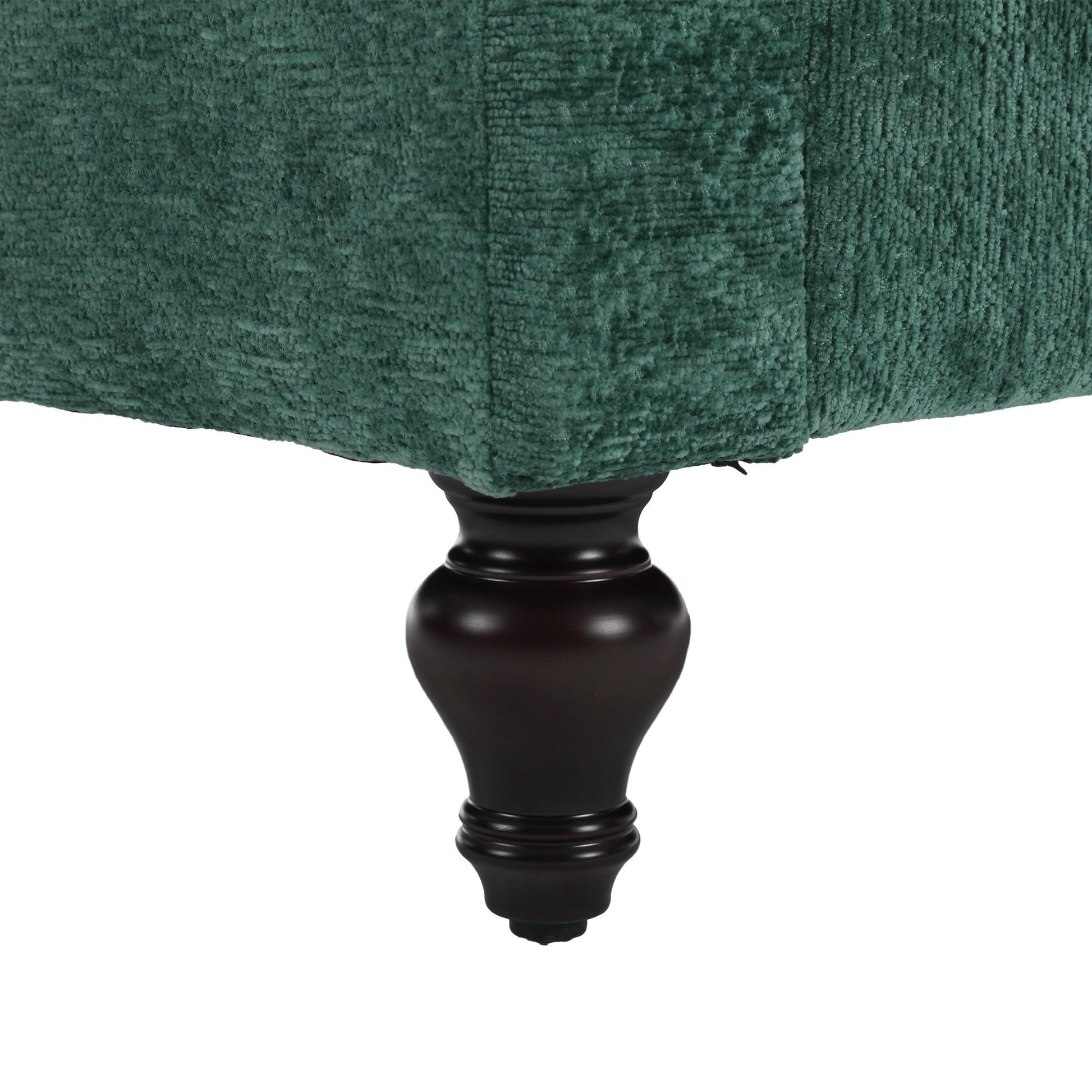 Coolmore Mid Century Modern Chenille Fabric Loveseat Sofa, 2 Seat Upholstered Loveseat Sofa Modern Couch For Living Room,Brown Wood Feet Sofa For Bedroom, Reading Emerald Chenille Emerald Chenille 2 Seat