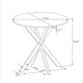 31.5'' Modern Round Dining Table With Crossed Legs, Black Occasional Table, Two Piece Detachable Table Top, Matte Finish Iron Legs Black Mdf Metal
