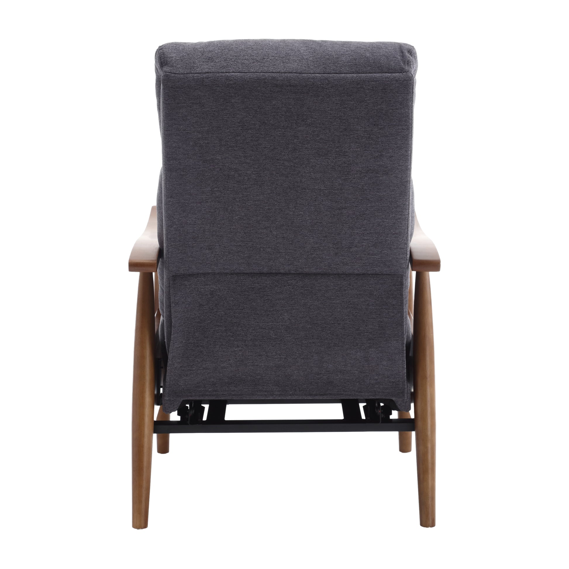 Coolmore Wood Frame Armchair, Modern Accent Chair Lounge Chair For Living Room Dark Gray Linen