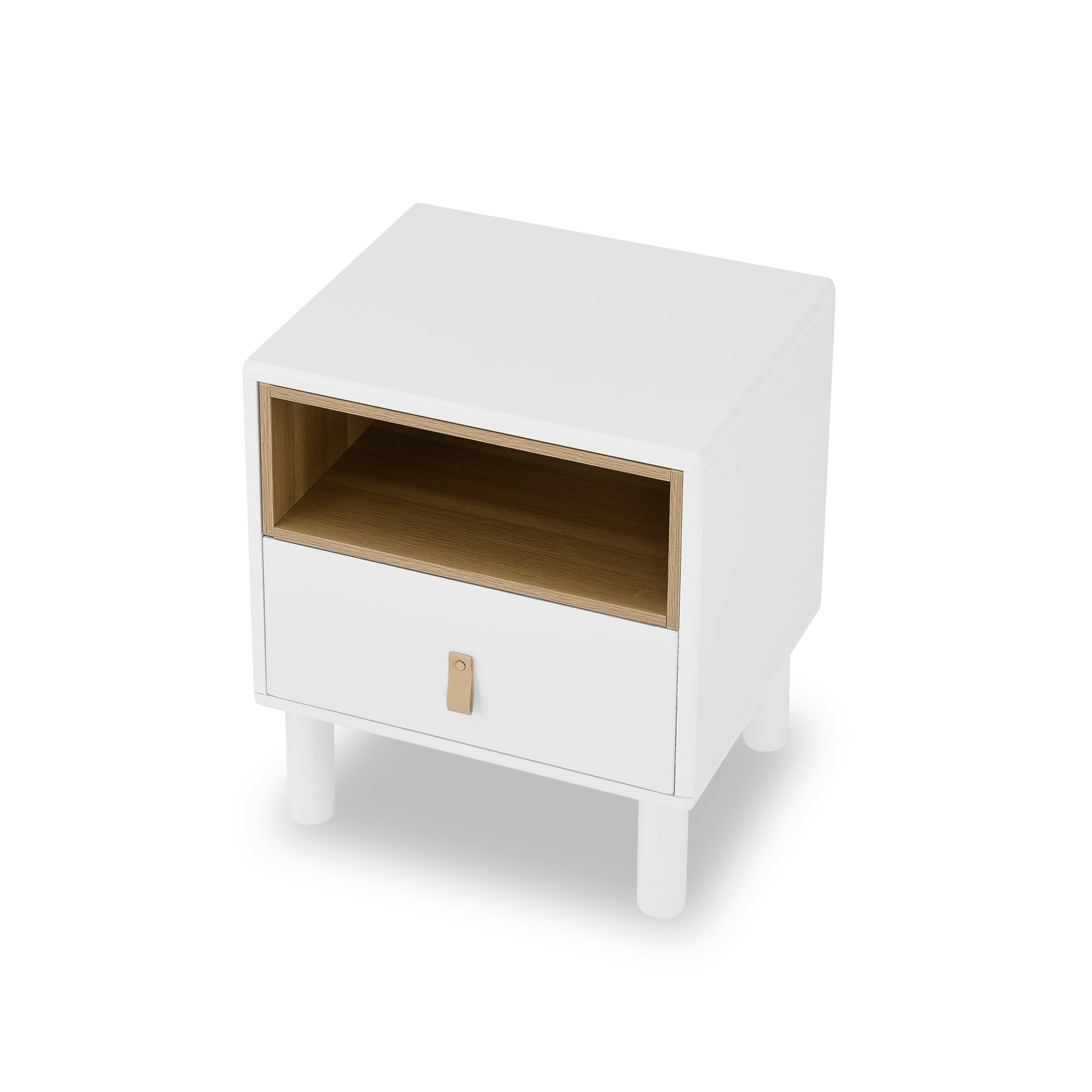 Single Drawer Bedside Table, Modern Style Bedside Table, Wooden Bedside Table, Bedside Table With Drawer, Side Table With Drawer, Compact Bedside Table, Nordic Style Bedside Table White Solid Wood Mdf