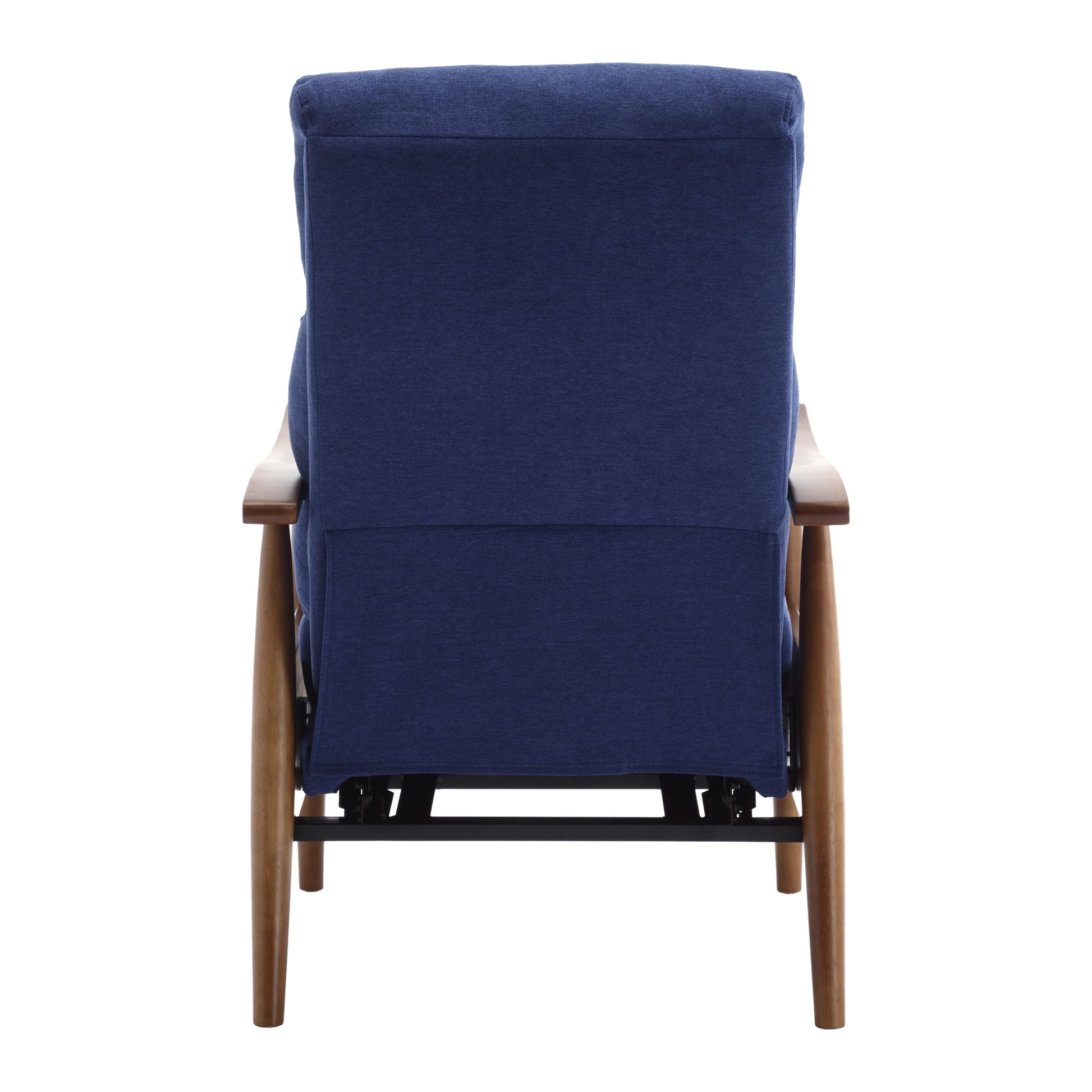Coolmore Wood Frame Armchair, Modern Accent Chair Lounge Chair For Living Room Blue Linen