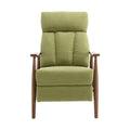 Coolmore Wood Frame Armchair, Modern Accent Chair Lounge Chair For Living Room Olive Green Linen