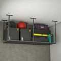 3x8ft Overhead Garage Storage Rack,Adjustable Garage black-metal