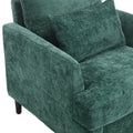 Coolmore Wood Frame Armchair, Modern Accent Chair Lounge Chair For Living Room,Tufted Club Chair, Mid Century Modern Arm Chairs With Studded, Solid Wood Frame, For Bedroom, Reading Emerald Chenille Emerald Modern Chenille 1 Seat