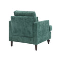 Coolmore Wood Frame Armchair, Modern Accent Chair Lounge Chair For Living Room,Tufted Club Chair, Mid Century Modern Arm Chairs With Studded, Solid Wood Frame, For Bedroom, Reading Emerald Chenille Emerald Modern Chenille 1 Seat