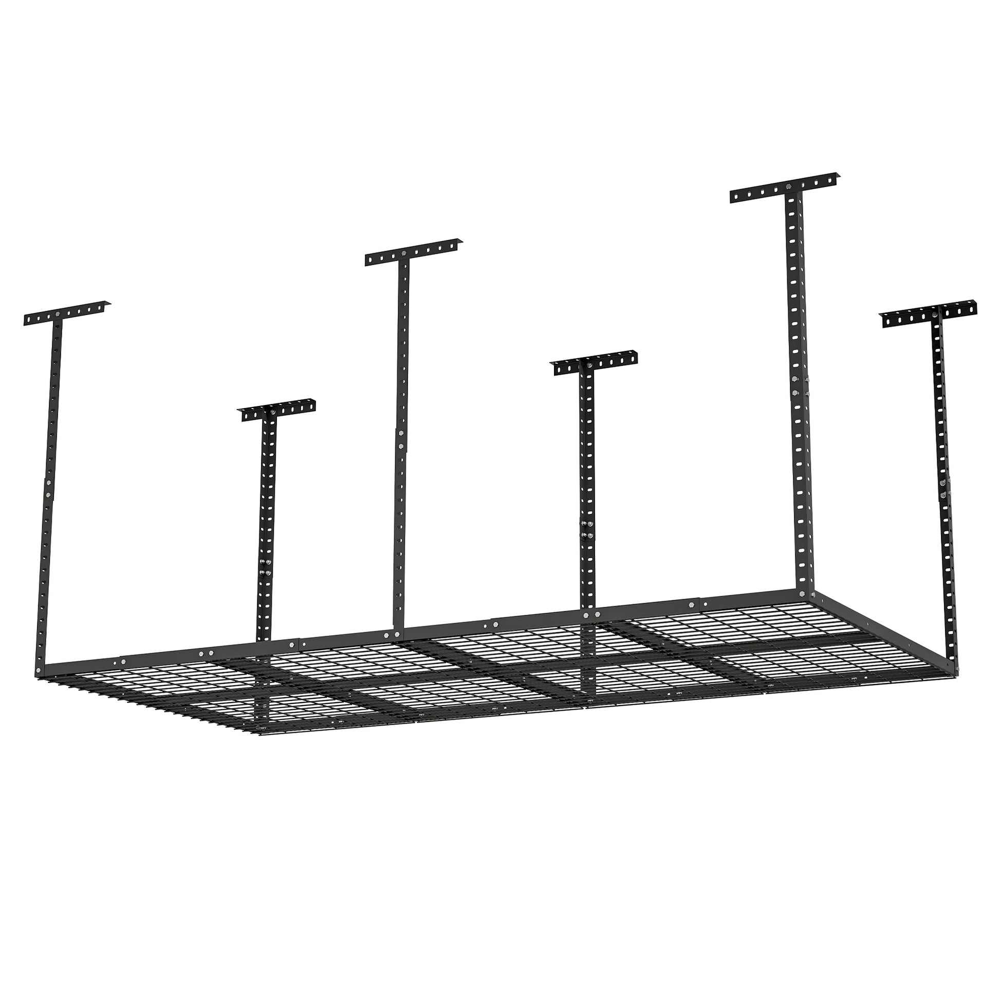 4x8ft Overhead Garage Storage Rack,Adjustable Garage black-iron