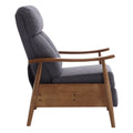 Coolmore Wood Frame Armchair, Modern Accent Chair Lounge Chair For Living Room Dark Gray Linen