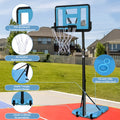 Use For Outdoor Height Adjustable 4.8 To 7.7Ft Basketball Hoop 44 Inch Backboard Portable Basketball Goal System With Stable Base And Wheels Balls Sports Transparent Garden & Outdoor Sporty Iron