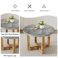 A Modern And Practical Circular Dining Table. Made Of Mdf Tabletop And Wooden Mdf Table Legs. A Set Of 6 Cushioned Chairs.Ct 403B0501A Natural Wood Mdf