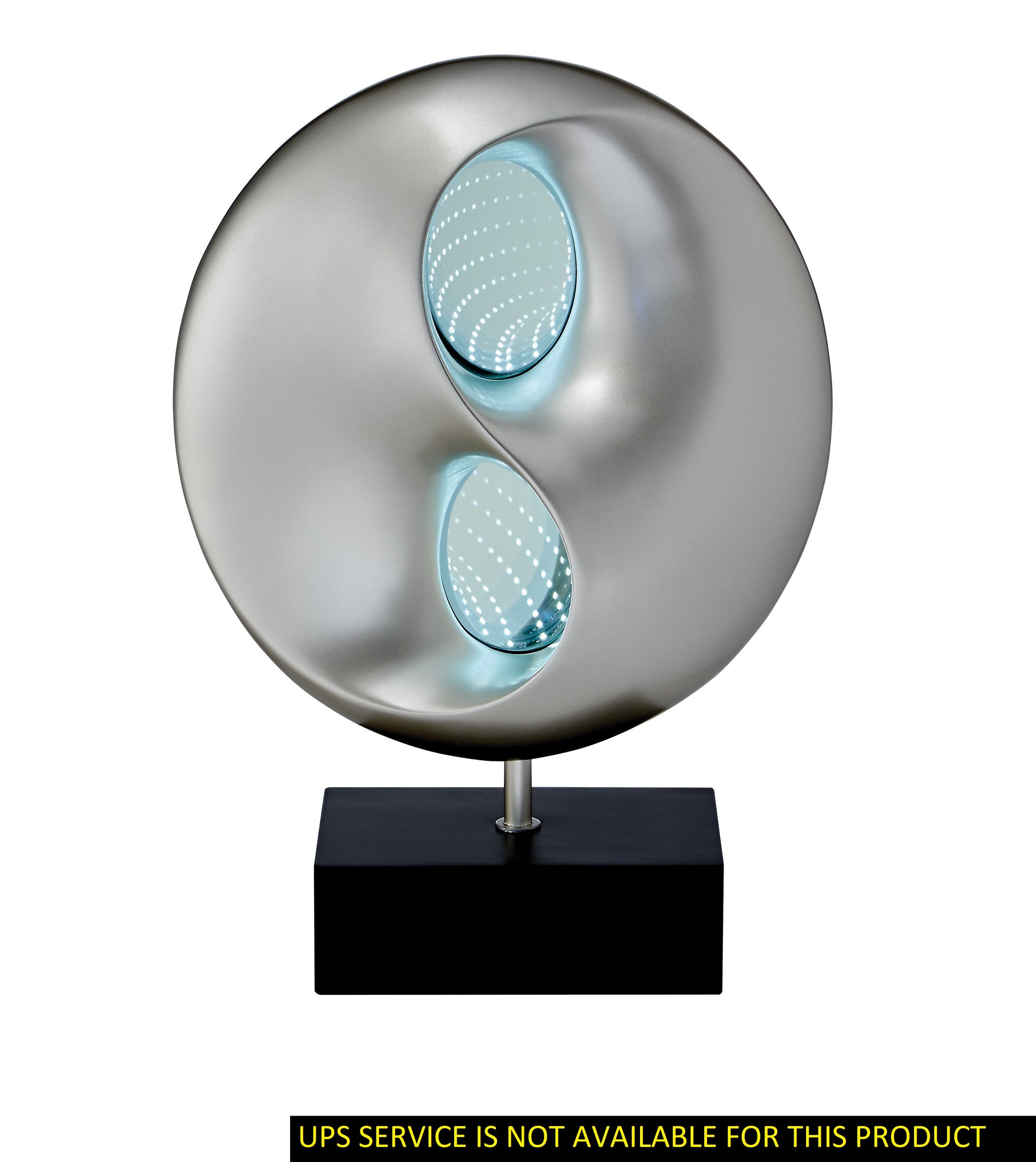 Ultra Modern Design Table Lamp Led Lights Infinity Mirror Black And Silver Finish Antique Night Lamp Bedroom Lamp Black Silver Table&Floor Lamps Luxury,Modern,Ultra Modern Metal