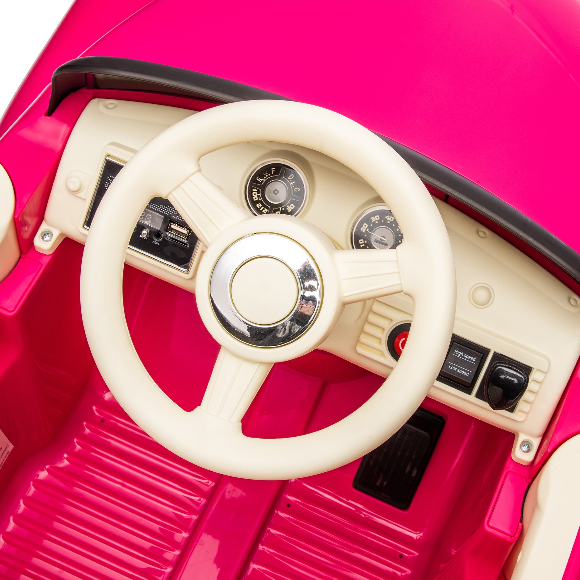 12V Kids Ride On Truck Car W Parents Control, Licensed Chevrolet 3100 Pickup,Electric Car For Kid,Vintage Modeling,3 Speeds,Led Lights,Bluetooth,Usb,High Power Up To 3.11 Mph,Age 3 Pink Polypropylene