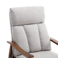 Coolmore Wood Frame Armchair, Modern Accent Chair Lounge Chair For Living Room Light Gray Linen