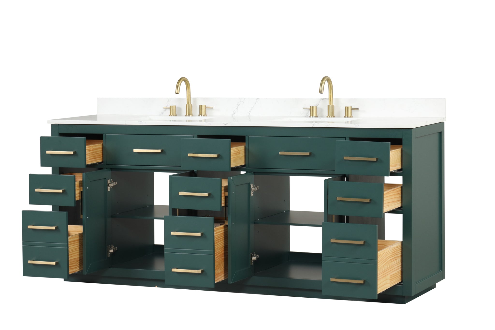 84" Bathroom Vanity with Double Sink, Modern Bathroom green-bathroom-modern-solid wood