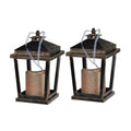 Set Of 2 Menifee Lantern With Led Candle, Short 5X5X8.5