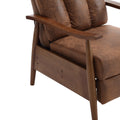 Coolmore Wood Frame Armchair, Modern Accent Chair Lounge Chair For Living Room Coffee Microsuede