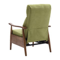 Coolmore Wood Frame Armchair, Modern Accent Chair Lounge Chair For Living Room Olive Green Linen
