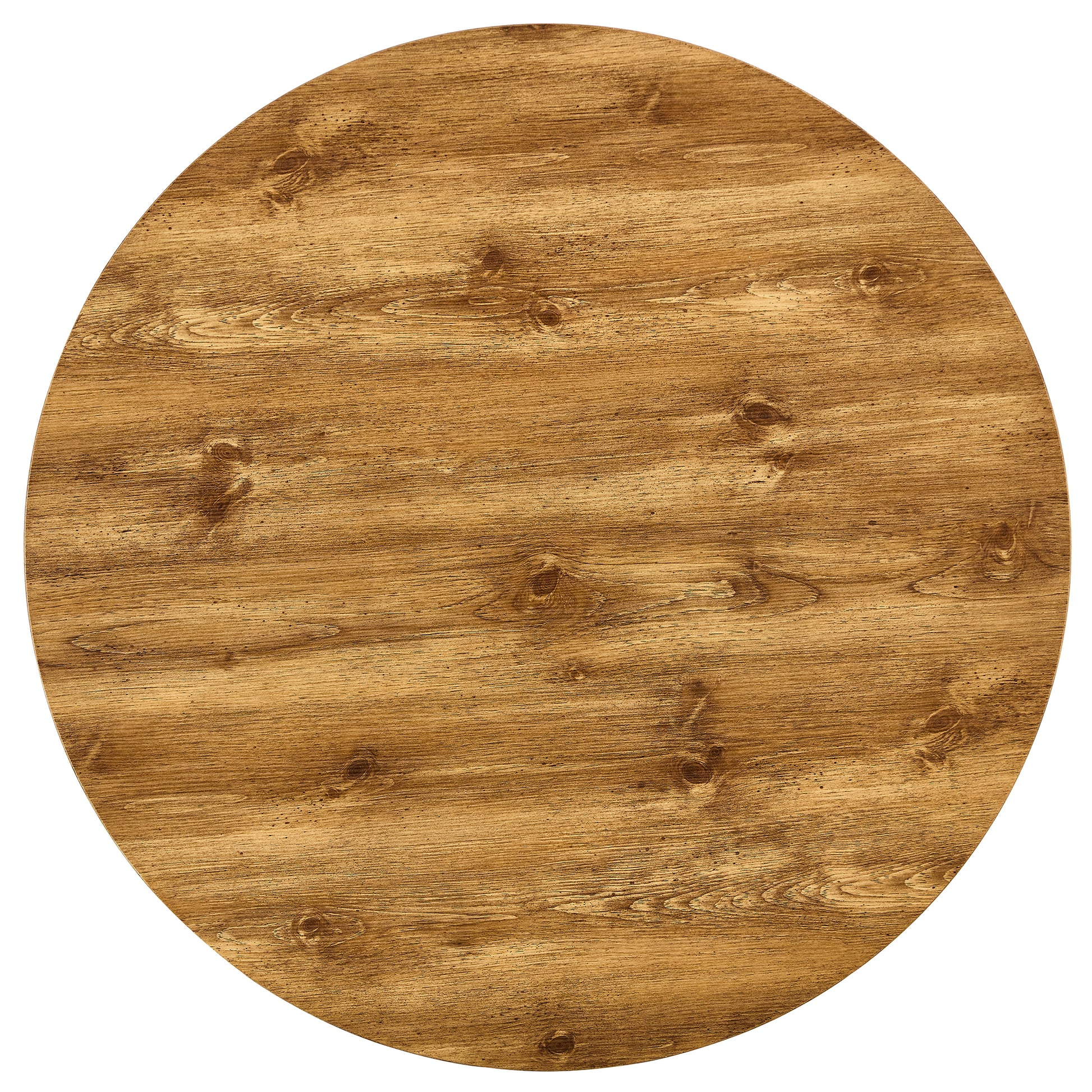 A Modern And Practical Circular Dining Table. Made Of Mdf Tabletop And Wooden Mdf Table Legs.A Set Of 4 Brown Cushioned Chairs In A Modern Medieval Style Restaurant. Ct 403B0502A Natural Wood Mdf