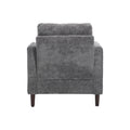 Coolmore Wood Frame Armchair, Modern Accent Chair Lounge Chair For Living Room,Tufted Club Chair, Mid Century Modern Arm Chairs With Studded, Solid Wood Frame, For Bedroom, Reading Gray Chenille Gray Chenille 1 Seat