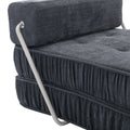 Folding Sofa Bed, Futon Sleeper Chair, Convertible Chair Floor Couch & Sleeping Mattress For Living Room, Guest Room, Home Office, Apartment, Small Space, Bed, Removable Back Cushion, Grey, 1 Seat Grey Chenille Primary Living Space Pillow Back Soft