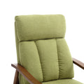Coolmore Wood Frame Armchair, Modern Accent Chair Lounge Chair For Living Room Olive Green Linen