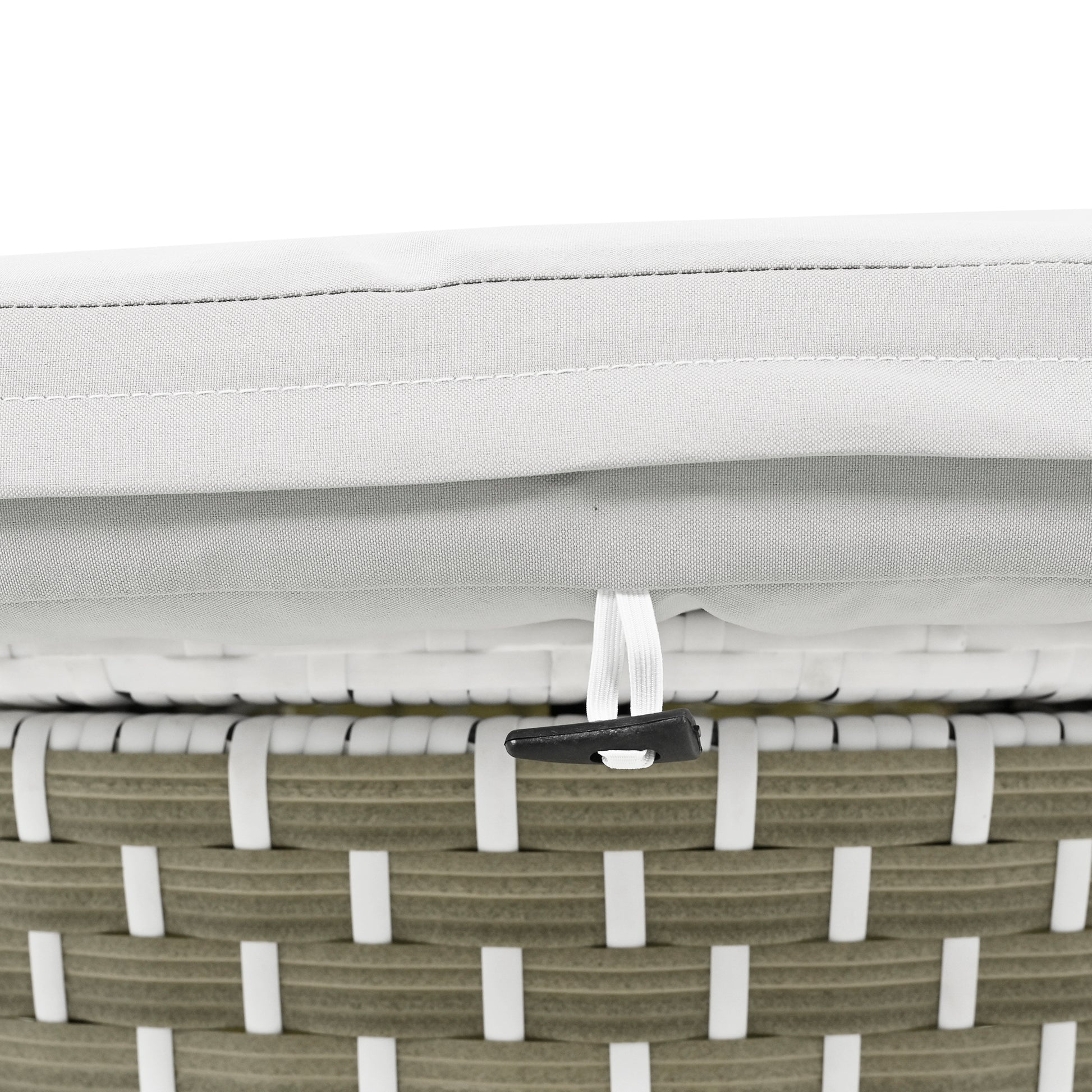 Patio Furniture Round Outdoor Sectional Sofa Set Rattan Daybed Two Tone Weave Sunbed With Retractable Canopy, Separate Seating And Removable Cushion, Gray Yes Sectional Gray Weather Resistant Frame Water Resistant Cushion Garden & Outdoor Luxury