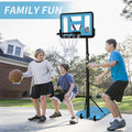 Use For Outdoor Height Adjustable 4.8 To 7.7Ft Basketball Hoop 44 Inch Backboard Portable Basketball Goal System With Stable Base And Wheels Balls Sports Transparent Garden & Outdoor Sporty Iron