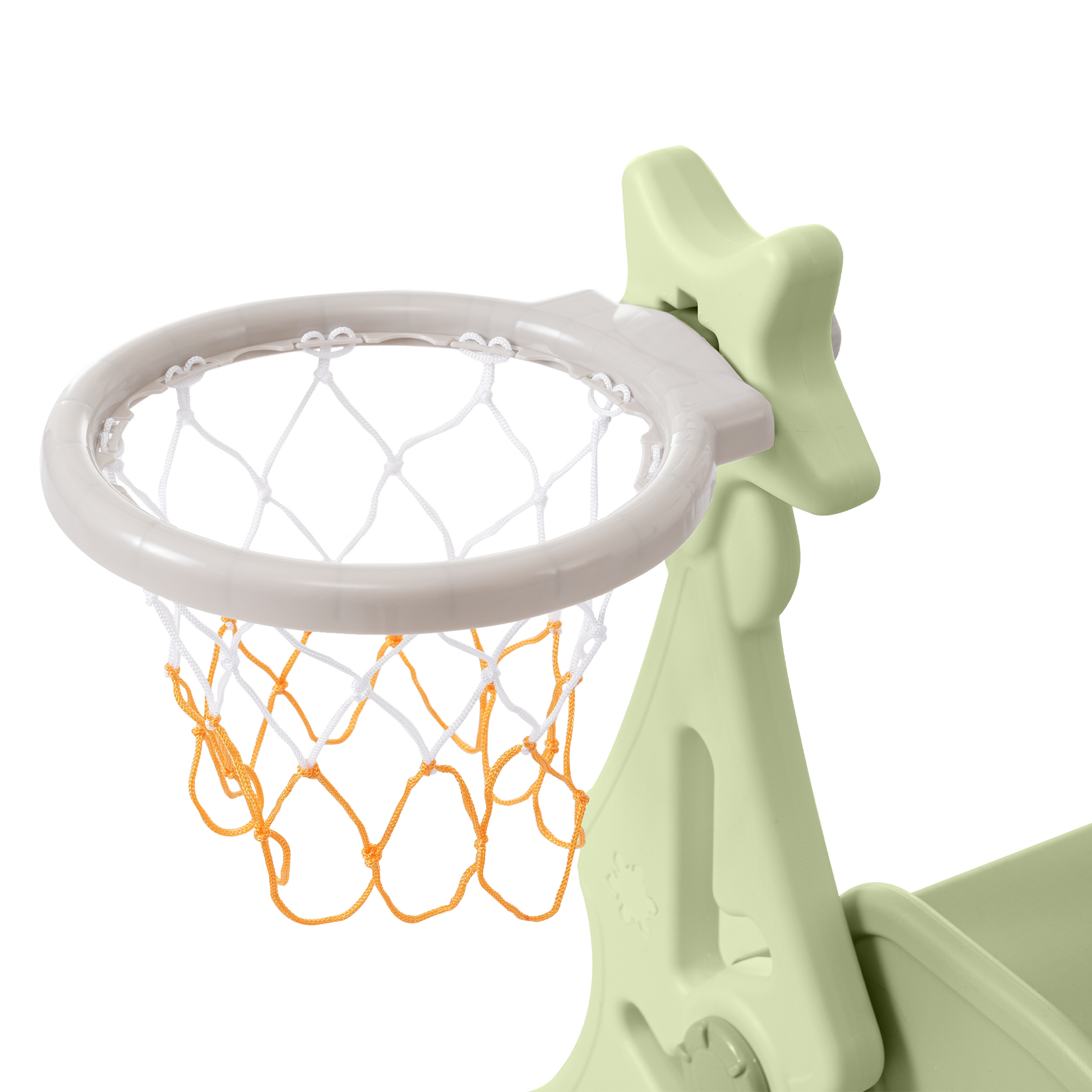 Toddler Slide And Swing Set 3 In 1, Kids Playground Climber Swing Playset With Basketball Hoops Freestanding Combination Indoor & Outdoor Green Hdpe