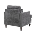 Coolmore Wood Frame Armchair, Modern Accent Chair Lounge Chair For Living Room,Tufted Club Chair, Mid Century Modern Arm Chairs With Studded, Solid Wood Frame, For Bedroom, Reading Gray Chenille Gray Chenille 1 Seat