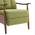 Coolmore Wood Frame Armchair, Modern Accent Chair Lounge Chair For Living Room Olive Green Linen