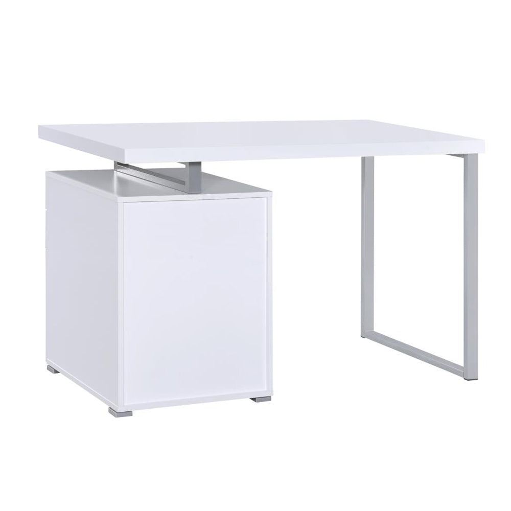 Writing Desk with 3 Drawers in White