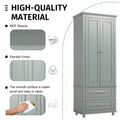 Tall Storage Cabinet With Two Drawers For Bathroom Office, Grey Grey Mdf