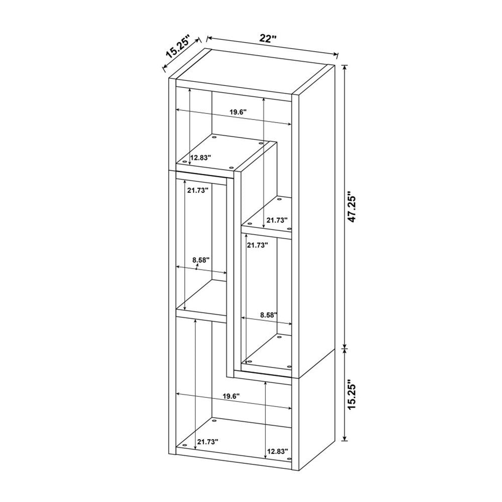 Convertible Tv Console And Bookcase In White White Open Back Particle Board Mdf