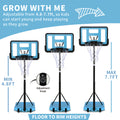 Use For Outdoor Height Adjustable 4.8 To 7.7Ft Basketball Hoop 44 Inch Backboard Portable Basketball Goal System With Stable Base And Wheels Balls Sports Transparent Garden & Outdoor Sporty Iron