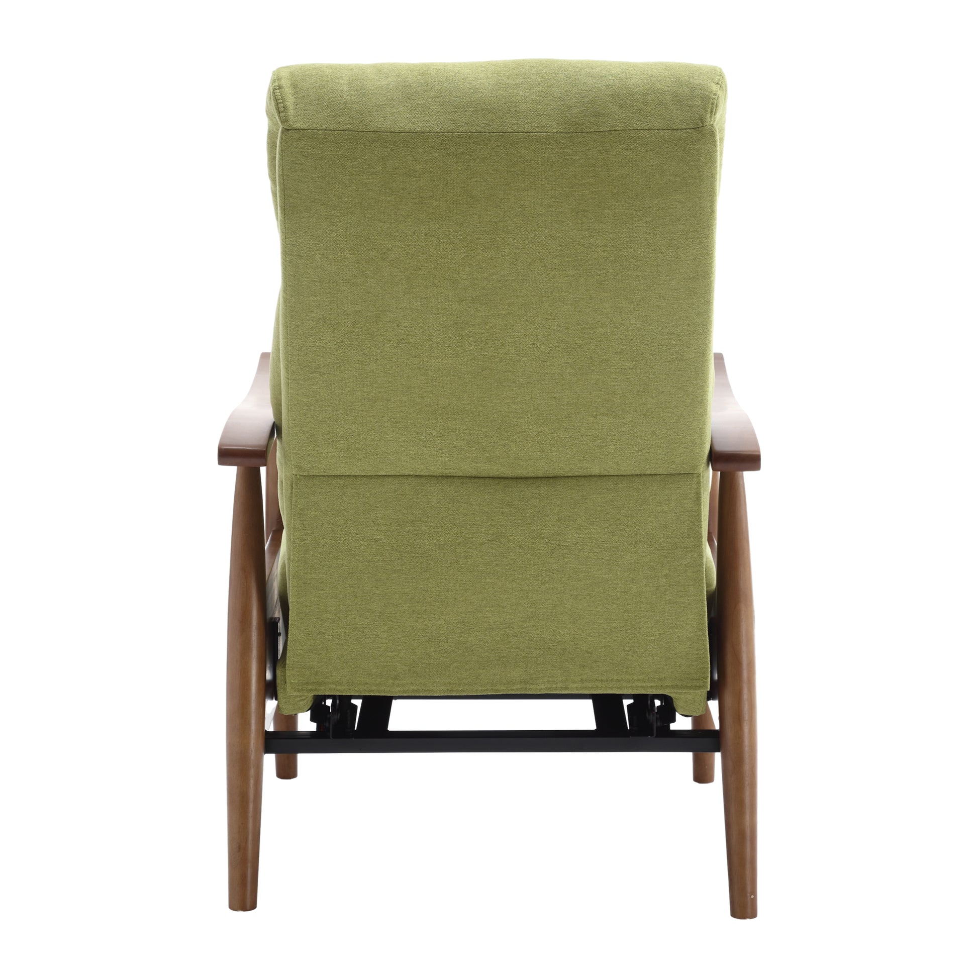 Coolmore Wood Frame Armchair, Modern Accent Chair Lounge Chair For Living Room Olive Green Linen