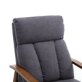 Coolmore Wood Frame Armchair, Modern Accent Chair Lounge Chair For Living Room Dark Gray Linen